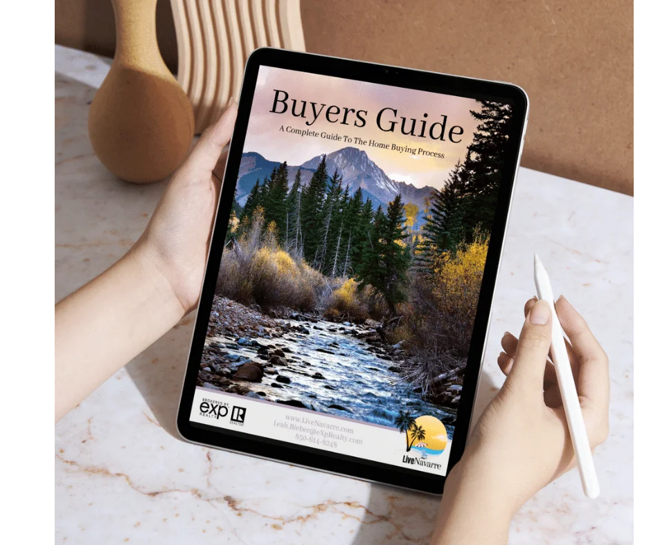 The Ultimate Buyer's Guide, a complete guide to the home buying process, displayed on a tablet